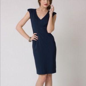 Dark navy tea dress